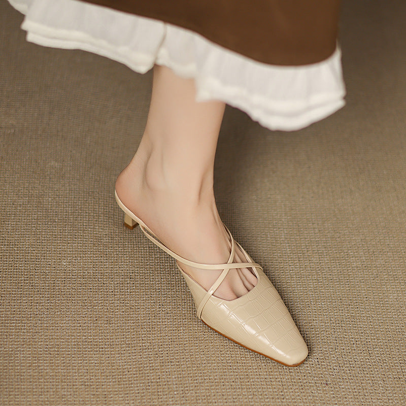 Cris | Mules a Punta con Cinturini Incrociati