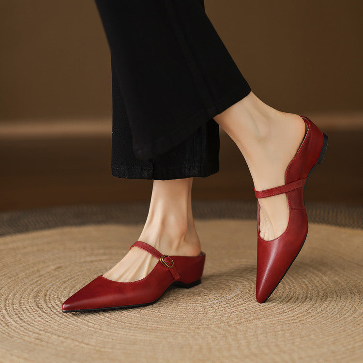 Luna | Mules Mary Jane a Punta