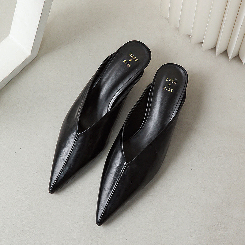 Caterina | Mules a Punta con Scollo a V
