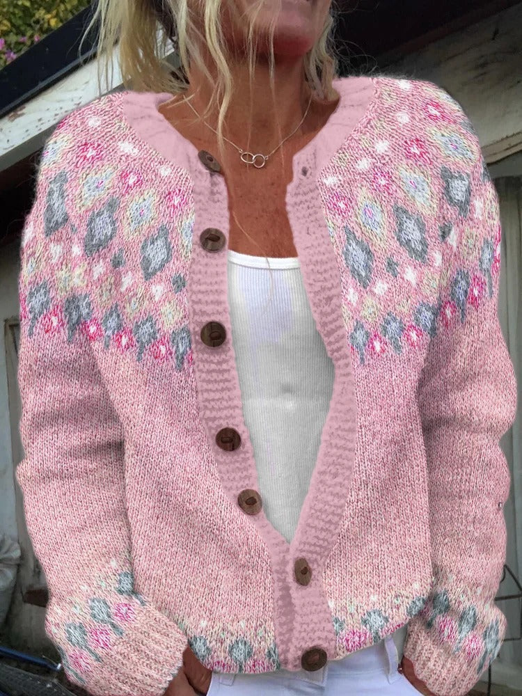 Vittoria | Cardigan con Motivo Floreale