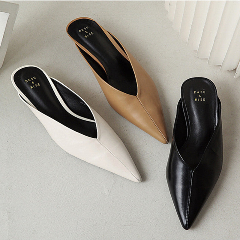 Caterina | Mules a Punta con Scollo a V