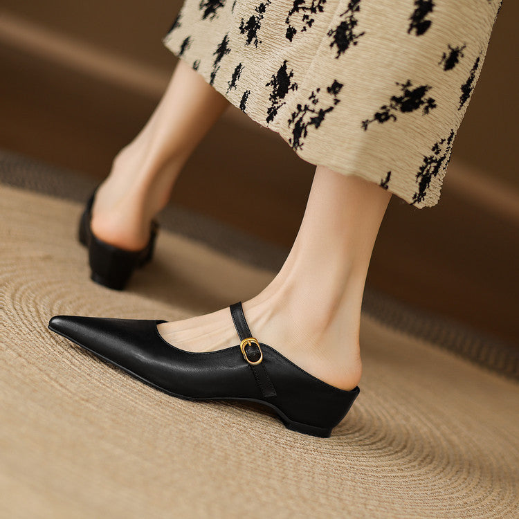 Luna | Mules Mary Jane a Punta