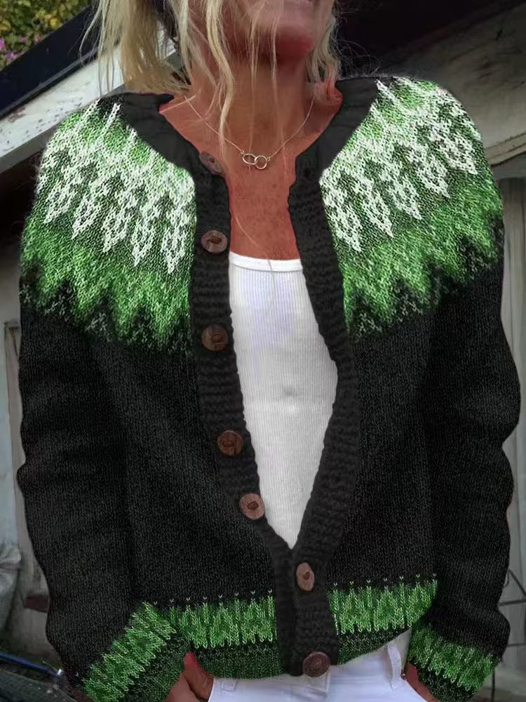 Zoe | Cardigan con Motivo Nordico