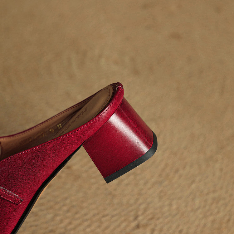 Italia | Mules Mary Jane a Punta Quadrata