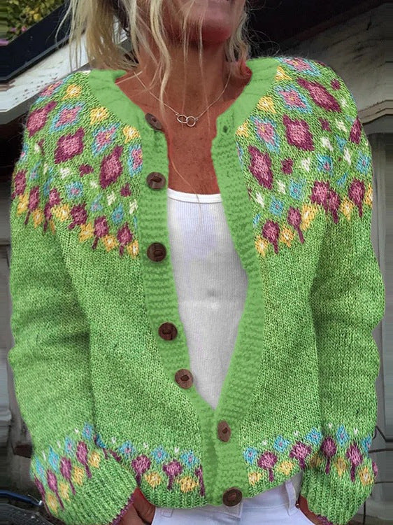 Vittoria | Cardigan con Motivo Floreale