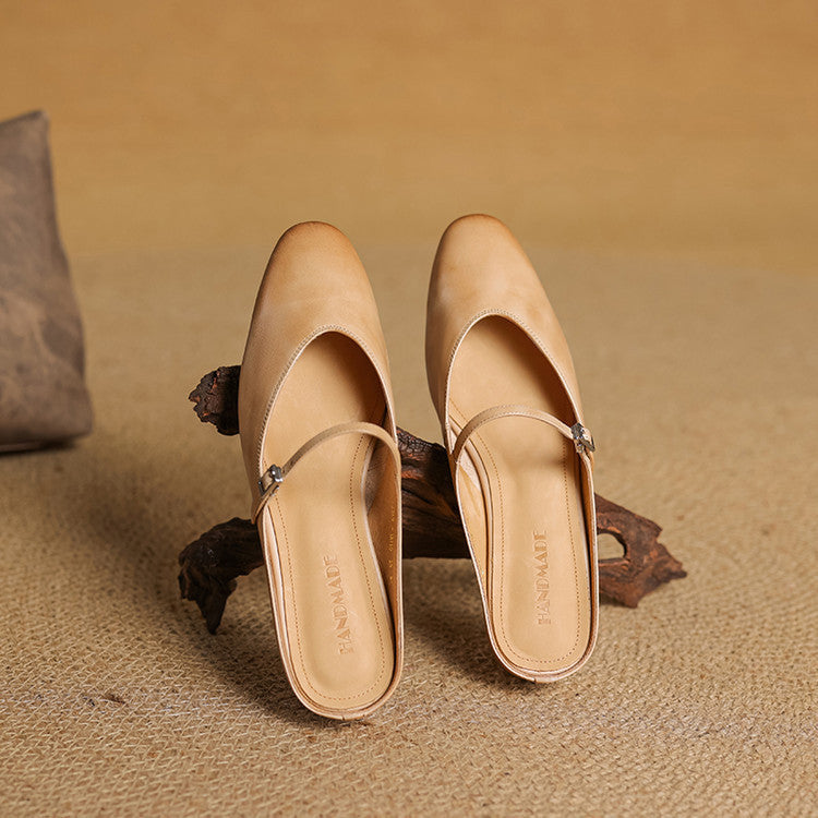 Luciana | Mules Mary Jane a Punta Mandorla