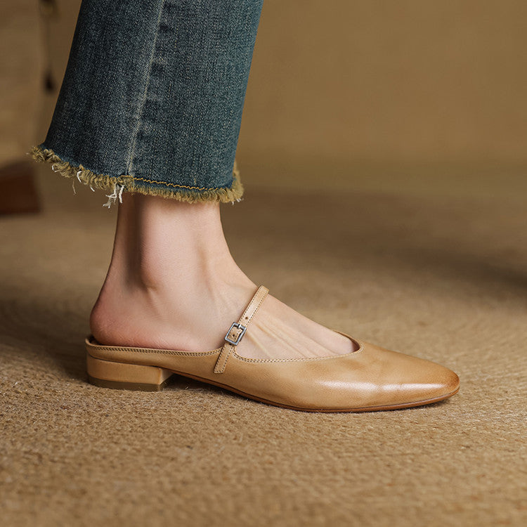 Luciana | Mules Mary Jane a Punta Mandorla