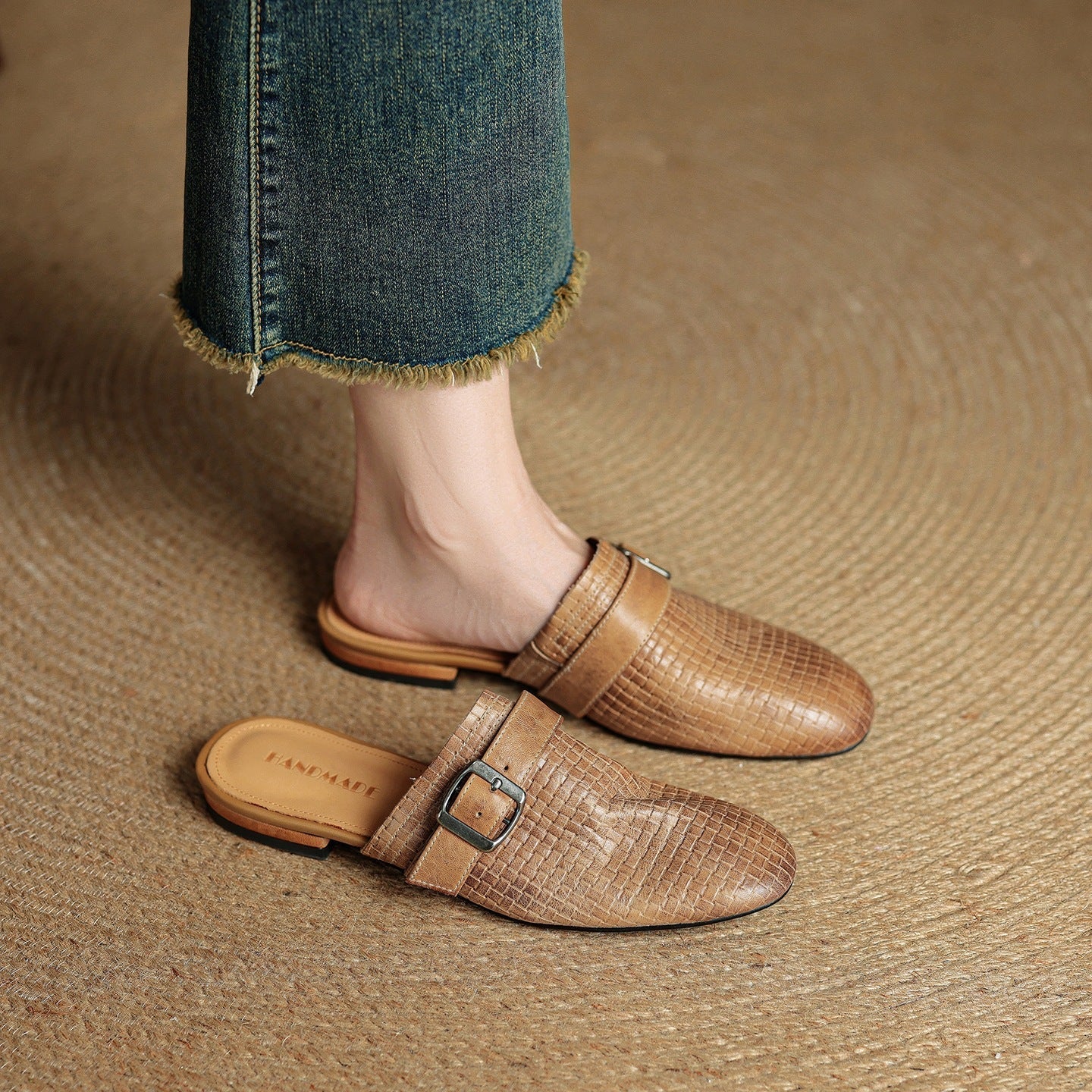 Angela | Mules Intrecciate con Fibbia
