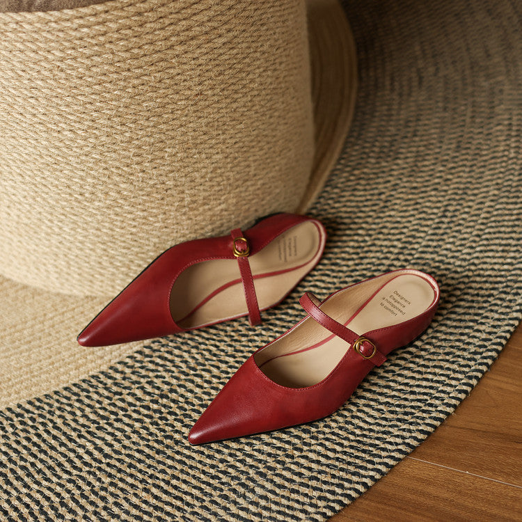 Luna | Mules Mary Jane a Punta