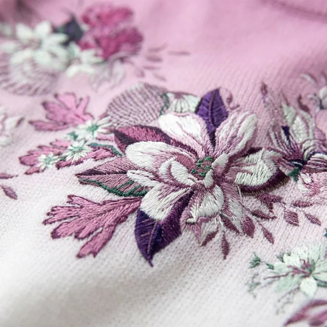 Coralia | Maglione Floreale con Collo Morbido