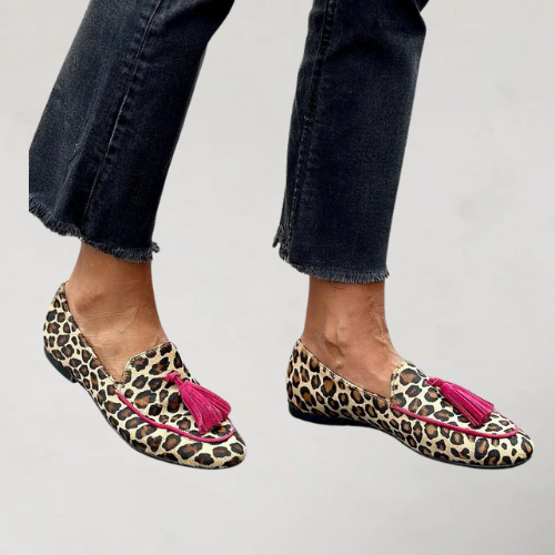 Ombretta | Mocassini Animalier con Nappine