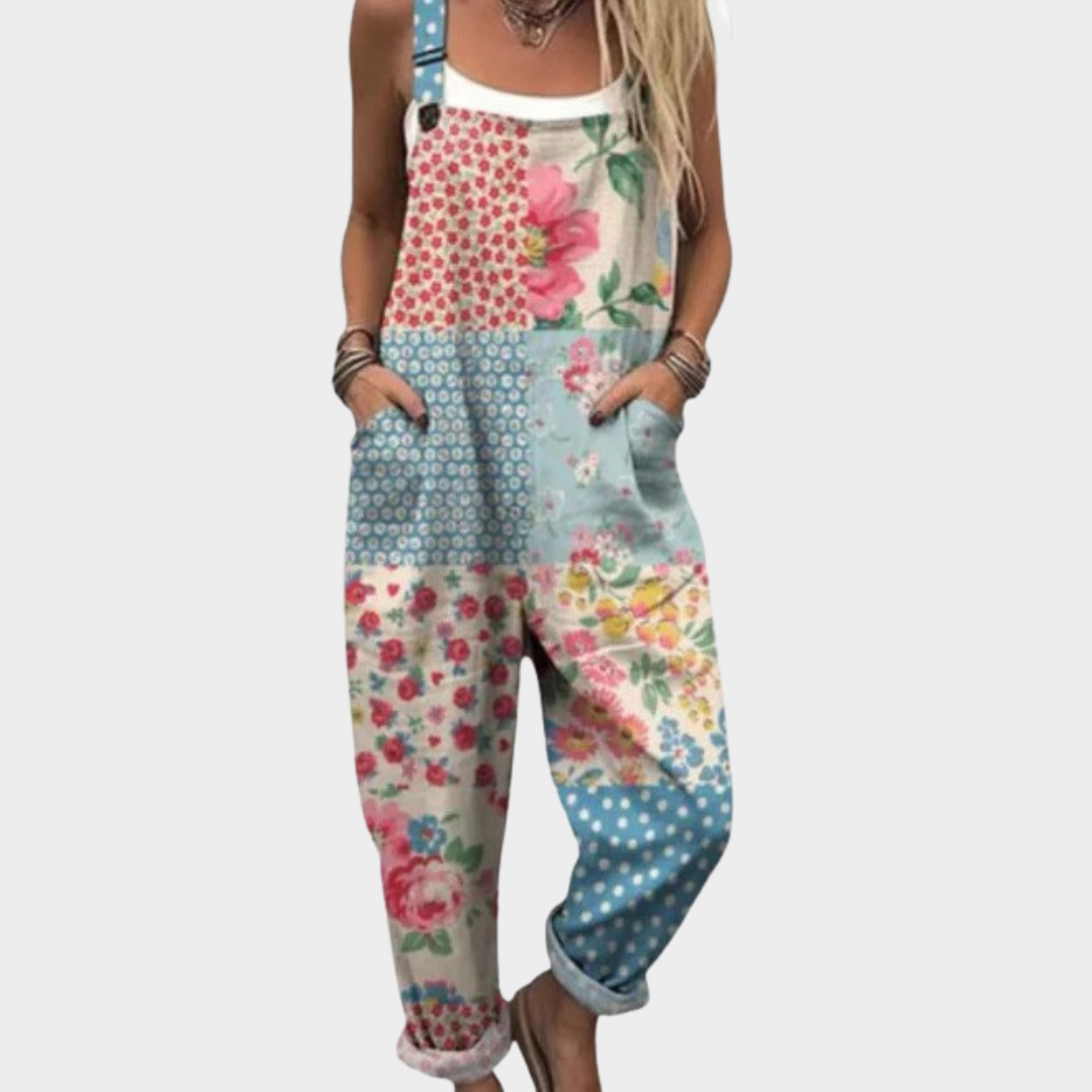 Benedetta | Salopette Patchwork Floreale