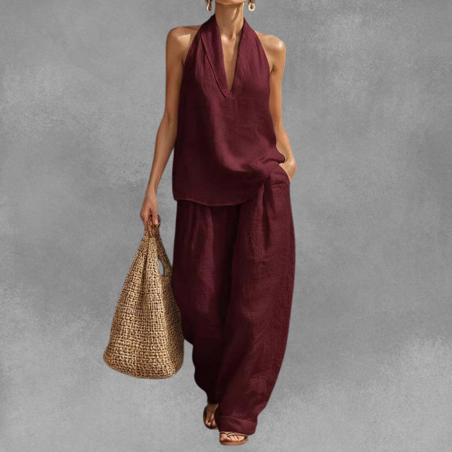 Federica | Completo Due Pezzi con Scollo a V