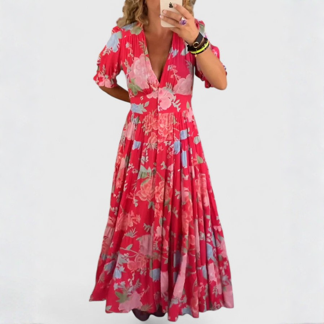 Palmira | Abito Maxi Floreale Eleganza Quotidiana