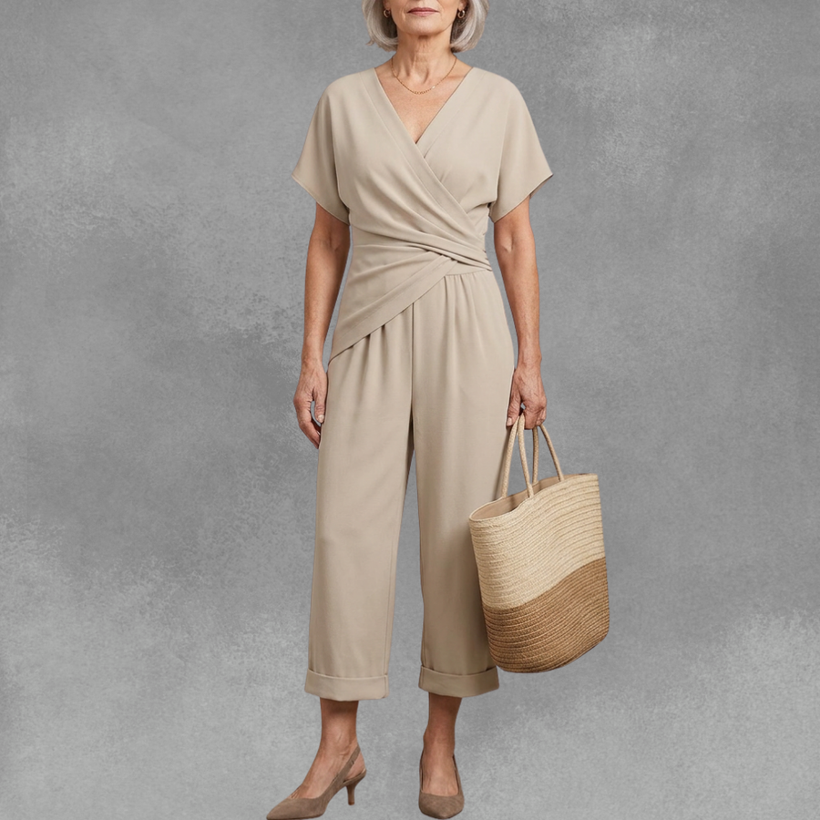 Elisa | Tuta Elegante con Scollo Incrociato