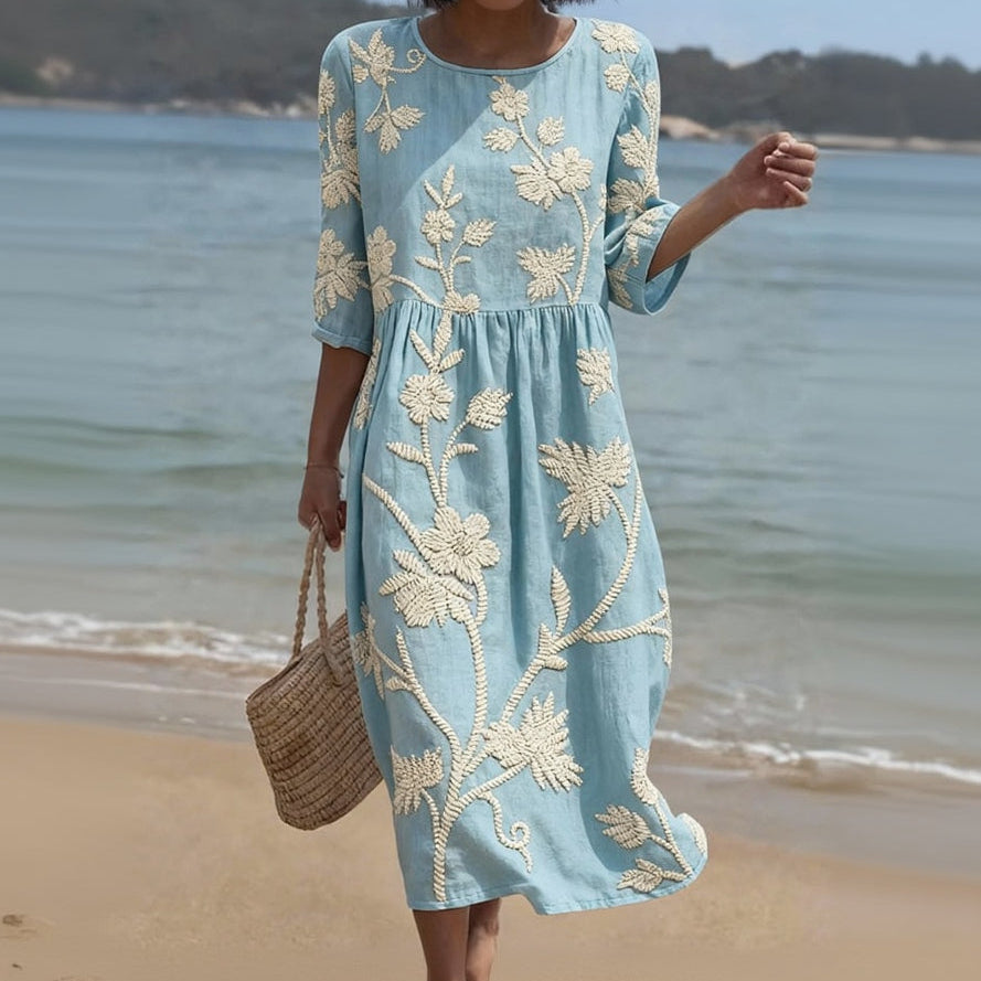 Serena | Abito Ricamato Mediterraneo