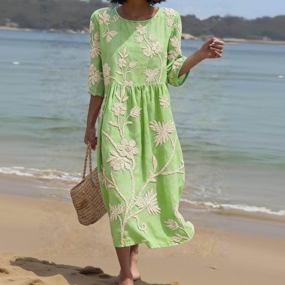 Serena | Abito Ricamato Mediterraneo