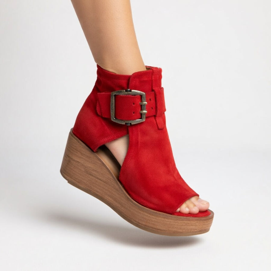 Waverly | Stivaletti Open Toe con Zeppa Elegante