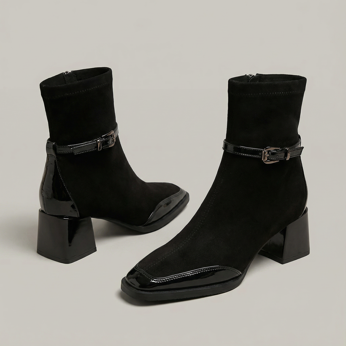 Romany | Stivaletti Eleganti in Eco-Suede con Tacco Medio