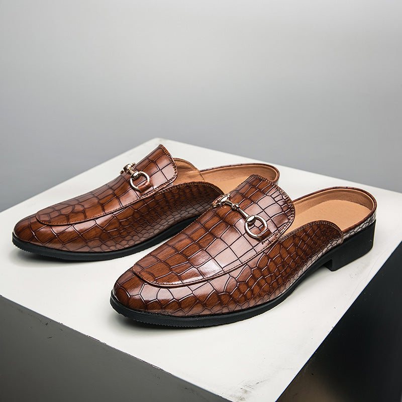 Marianna | Mules Mocassino Effetto Coccodrillo
