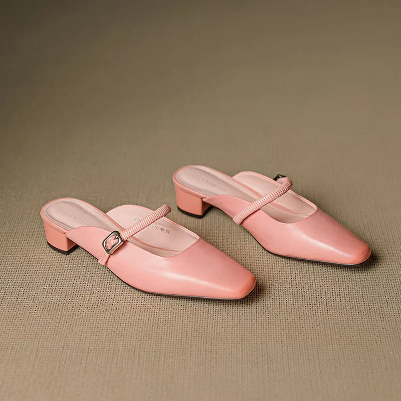 Lisa | Mules Mary Jane a Punta Quadrata