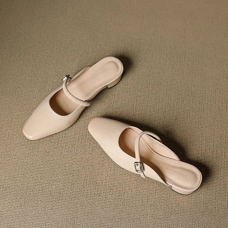 Lisa | Mules Mary Jane a Punta Quadrata