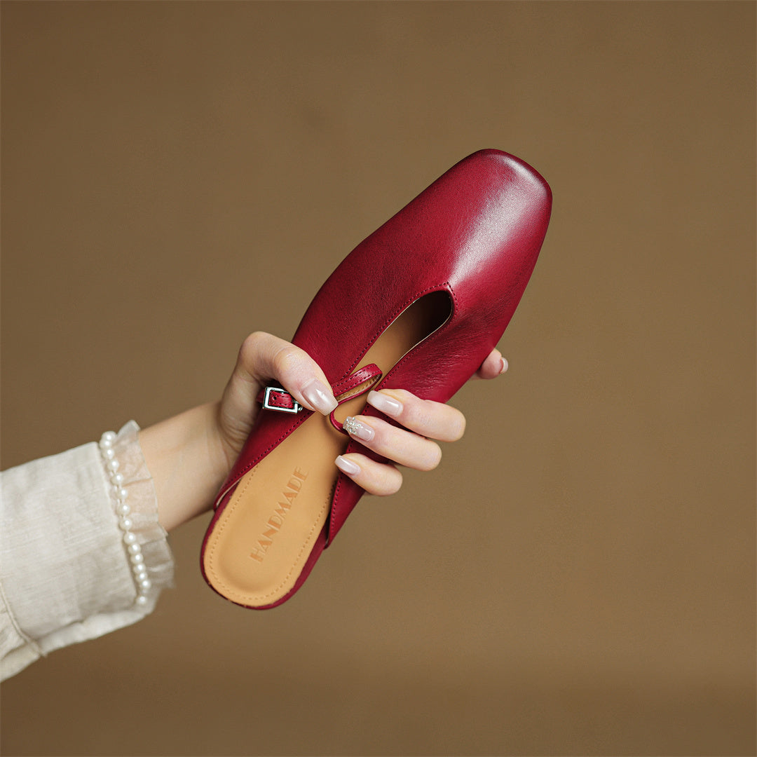 Carol | Mules Mary Jane a Punta Quadrata