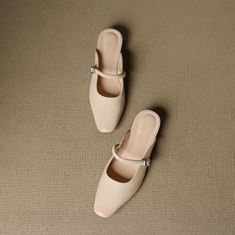 Lisa | Mules Mary Jane a Punta Quadrata
