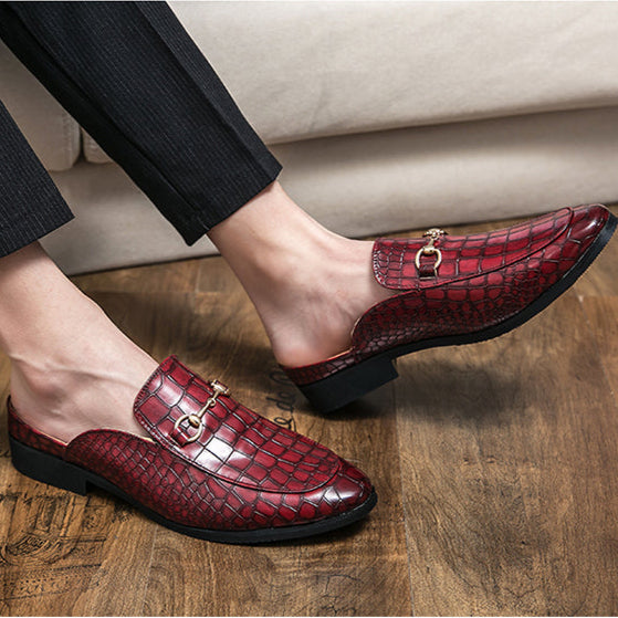 Marianna | Mules Mocassino Effetto Coccodrillo