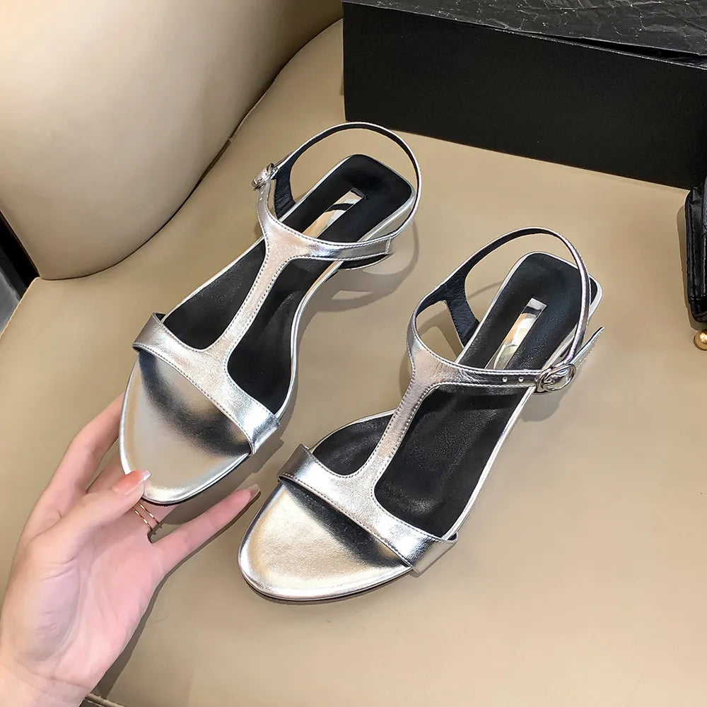 Isadora | Sandali Eleganti in Pelle con Tacco