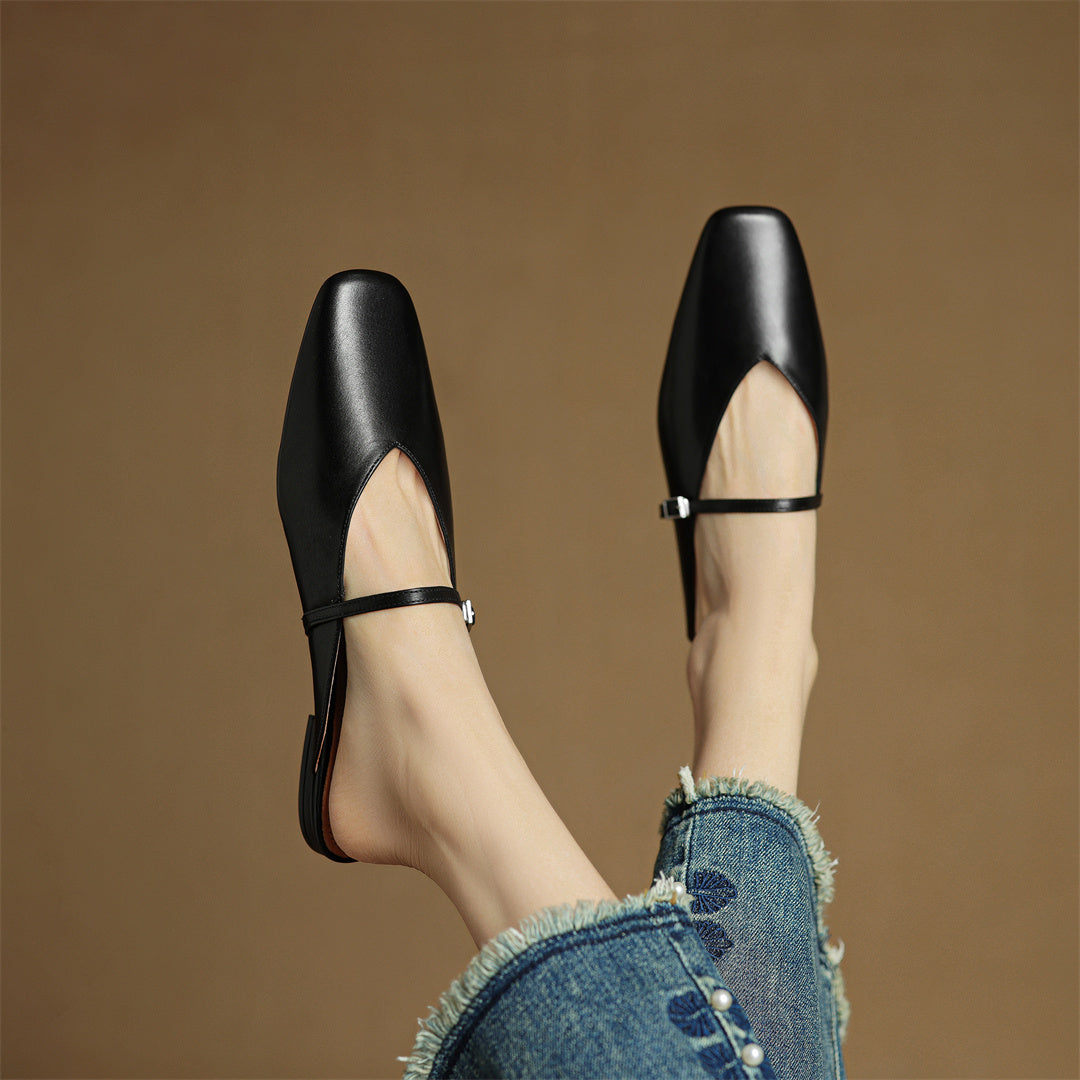 Carol | Mules Mary Jane a Punta Quadrata