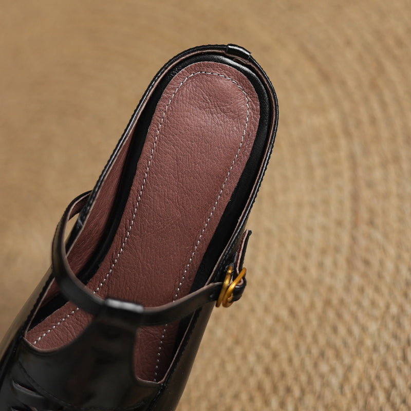 Riza | Mules Intrecciate con Cinturino