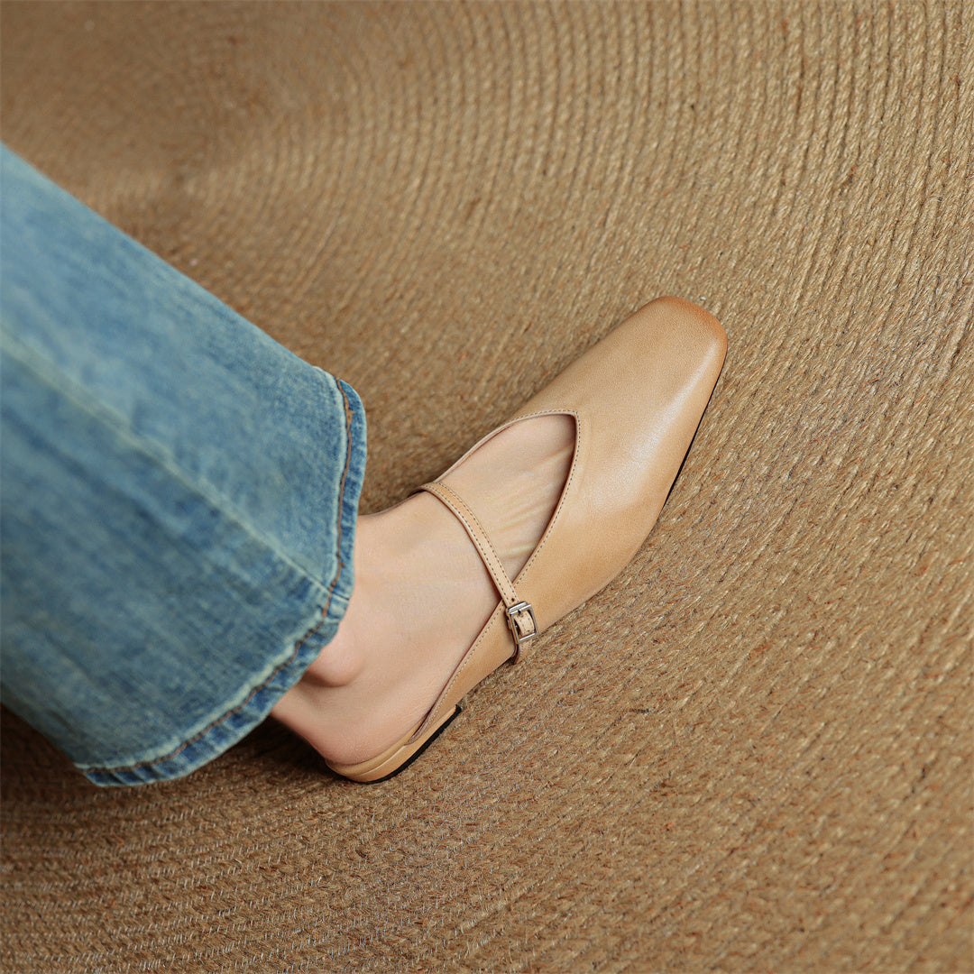 Carol | Mules Mary Jane a Punta Quadrata