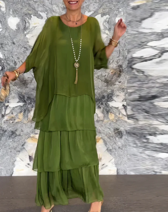 Ortensia | Abito Maxi Eleganza a Balze