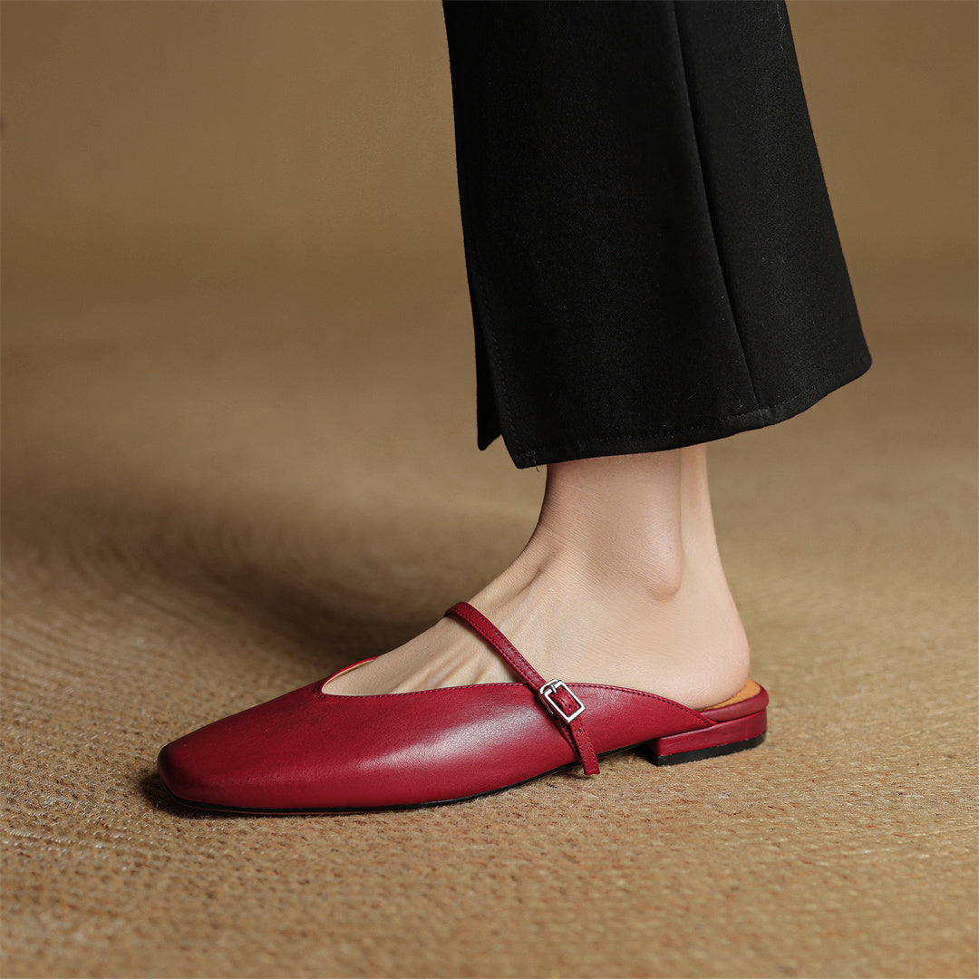 Carol | Mules Mary Jane a Punta Quadrata