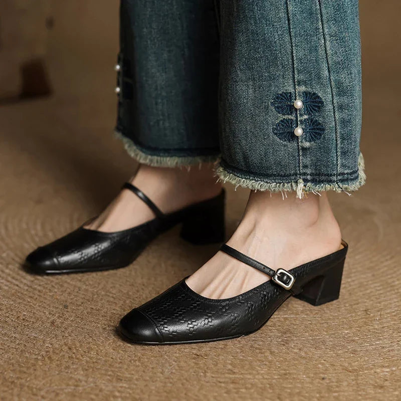 Liana | Mules Mary Jane con Tacco