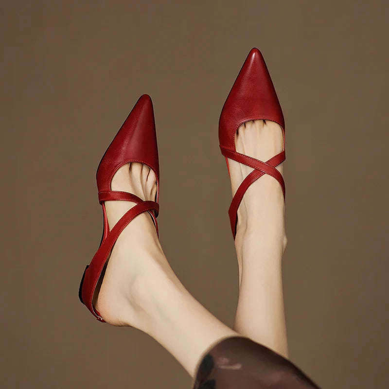 Carmela | Mules a Punta con Cinturini Incrociati