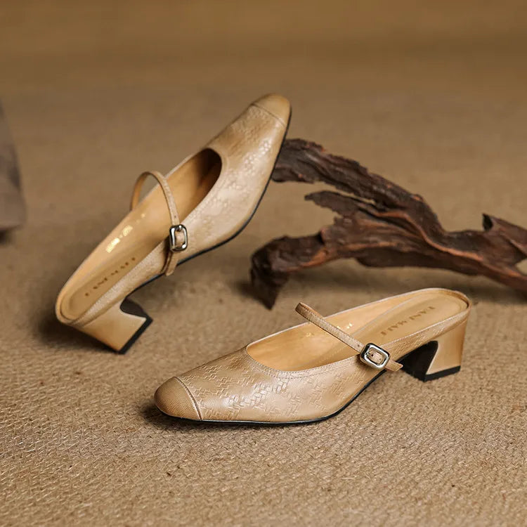 Liana | Mules Mary Jane con Tacco