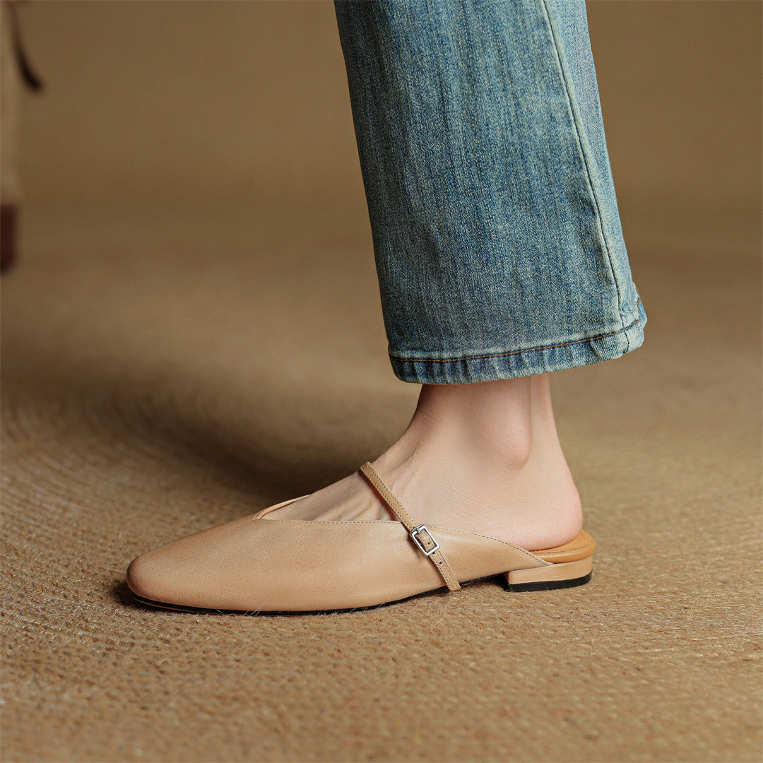 Carol | Mules Mary Jane a Punta Quadrata