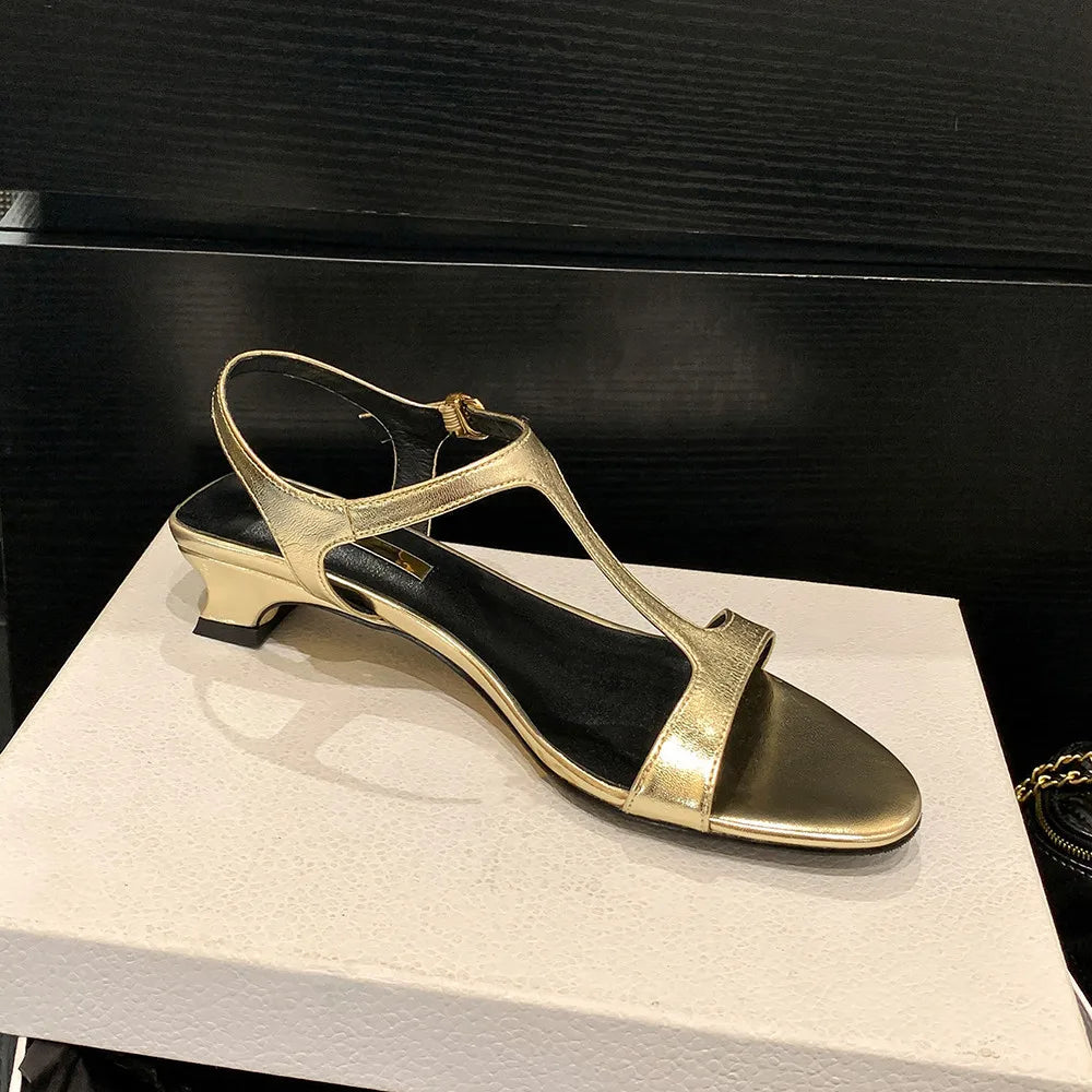 Isadora | Sandali Eleganti in Pelle con Tacco