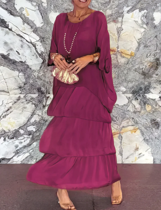 Ortensia | Abito Maxi Eleganza a Balze