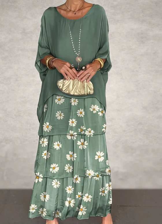 Ortensia | Abito Maxi Eleganza a Balze