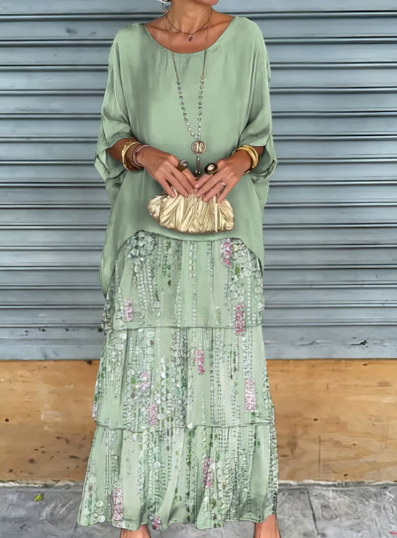 Ortensia | Abito Maxi Eleganza a Balze