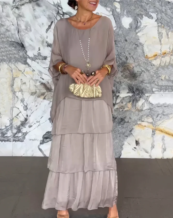 Ortensia | Abito Maxi Eleganza a Balze