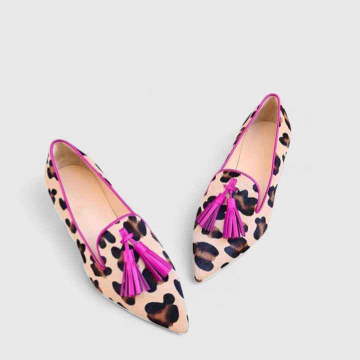 Rosa | Mocassini Animalier con Nappine