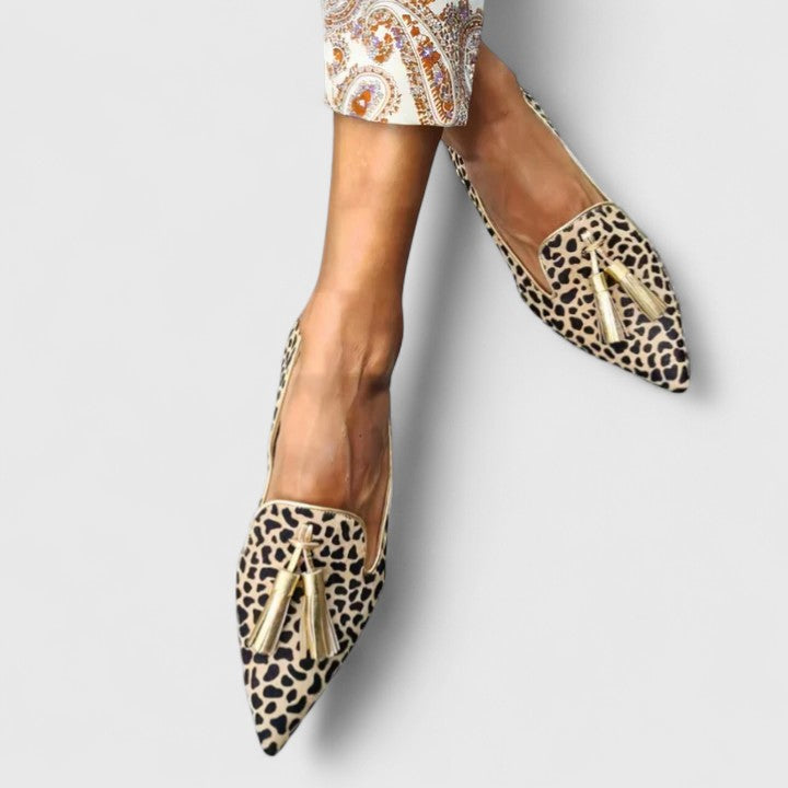 Rosa | Mocassini Animalier con Nappine