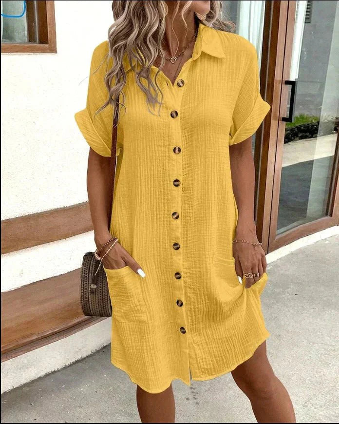 Dunya | elegante abito polo con cintura