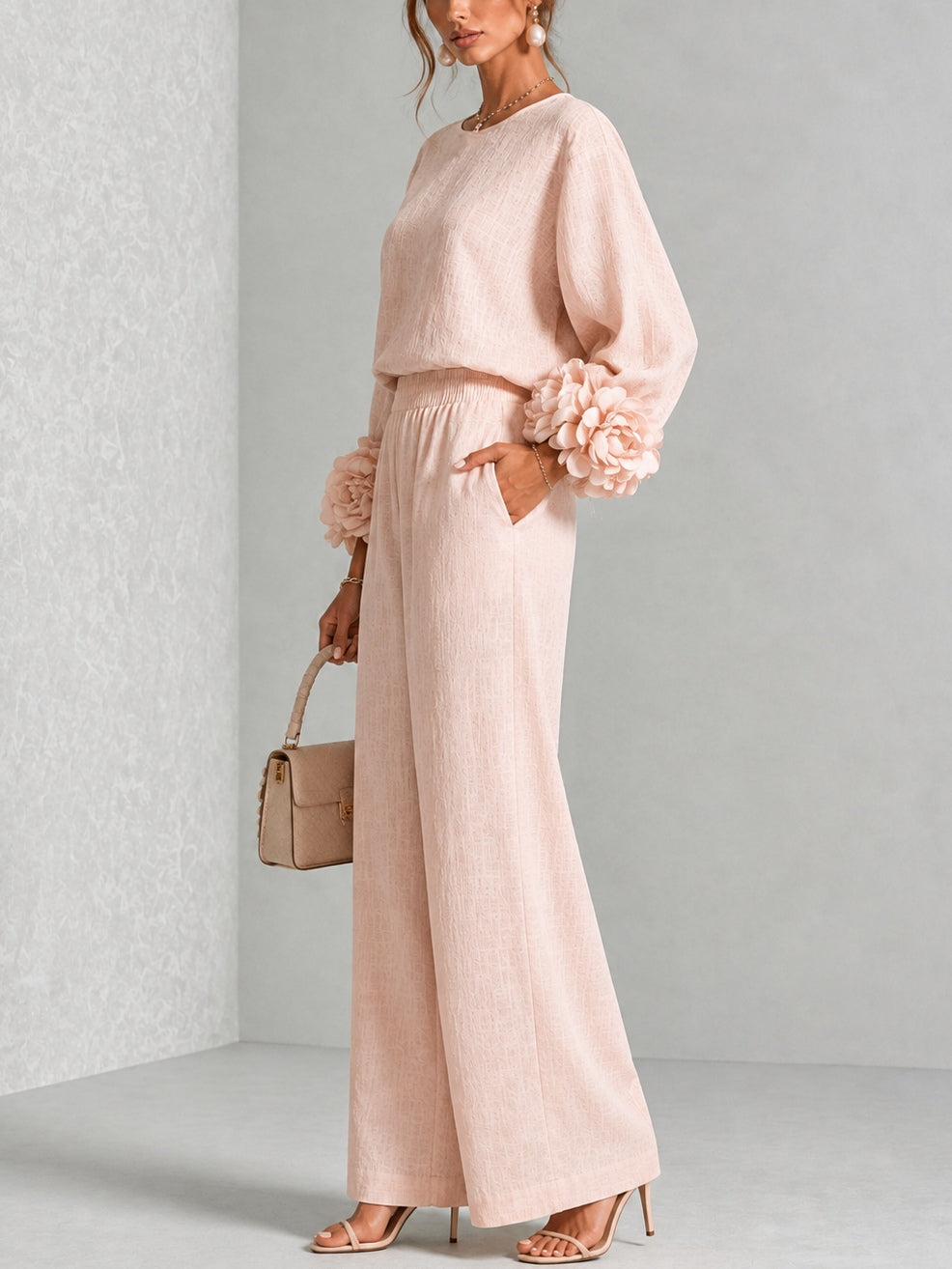 Leni | Completo Due Pezzi con Dettagli Floreali