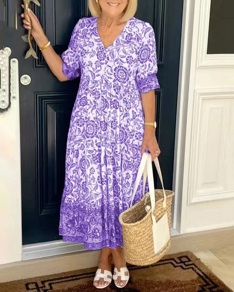 Beatrice | Abito Midi Floreale Raffinato