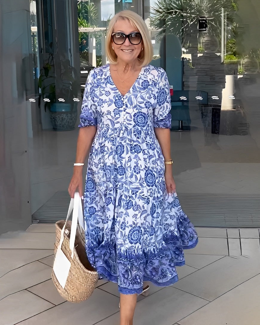 Beatrice | Abito Midi Floreale Raffinato